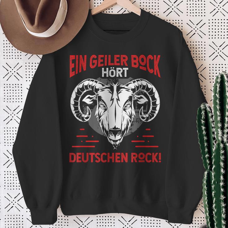 Deutschrock Ein Geiler Bock Hören German Rock Sweatshirt Geschenke für alte Frauen