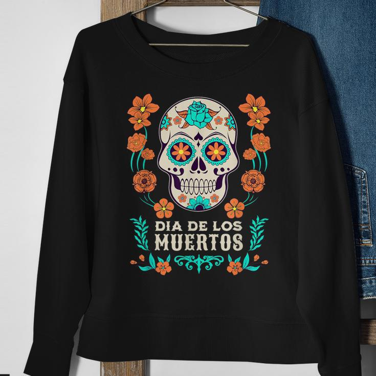 Dia De Los Muertos Mexico Sugar Skull Black S Sweatshirt Geschenke für alte Frauen