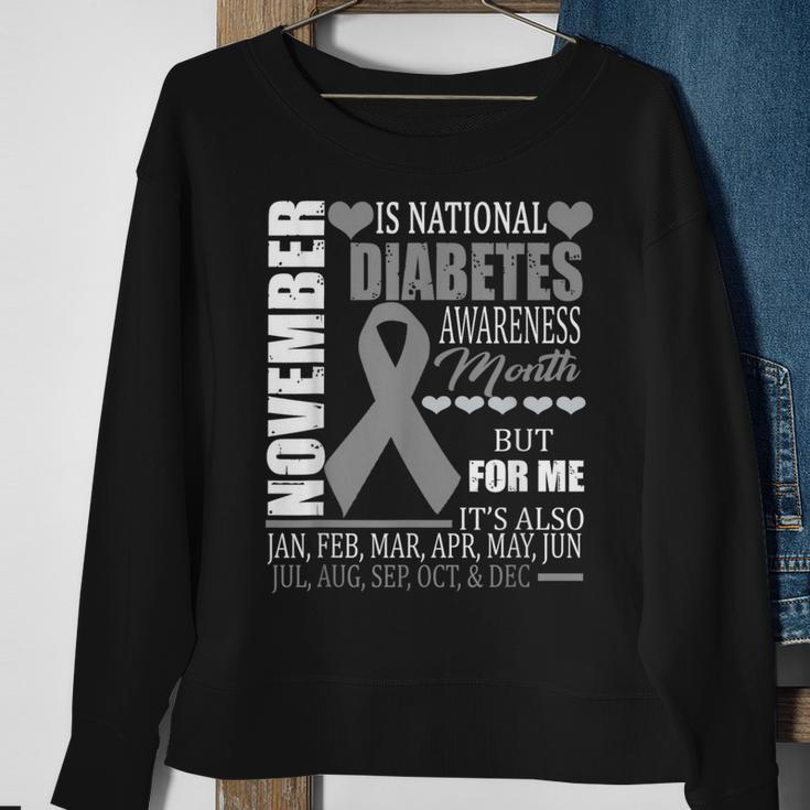 Diabetes Type Awareness November Diabetic Sweatshirt Gifts for Old Women