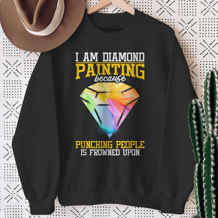 Diamond Painting Lover Tools Pen Diamond Artist Painter Sweatshirt Gifts for Old Women