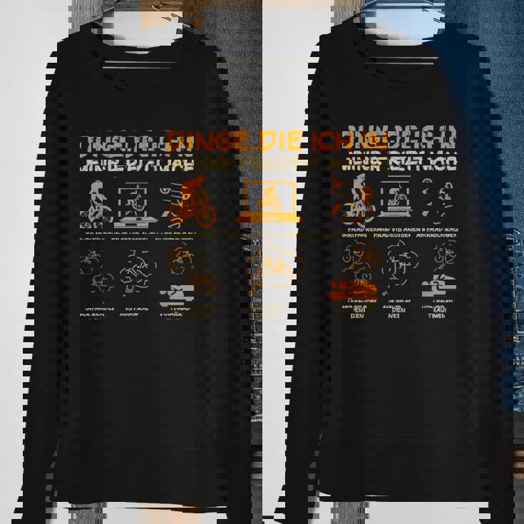 Dinge Die Ich In Meiner Freizeit Mache Bicycle Cyclist Black Sweatshirt Geschenke für alte Frauen