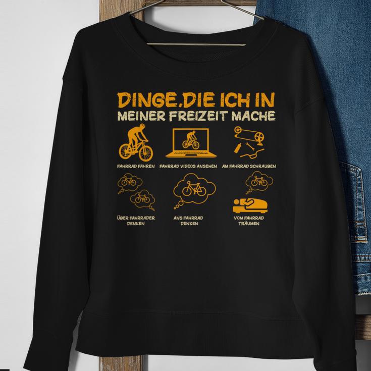 Dinge Die Ich In Meiner Freizeit Mache Bicycle Cyclist Black Sweatshirt Geschenke für alte Frauen