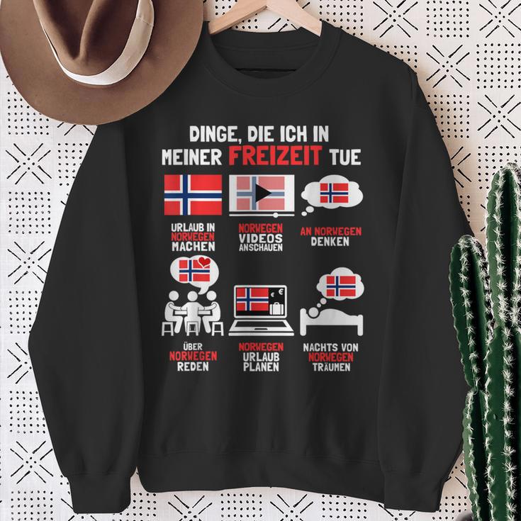 Dinge Die Ich In Meiner Freizeit Tue Norway Sweatshirt Geschenke für alte Frauen