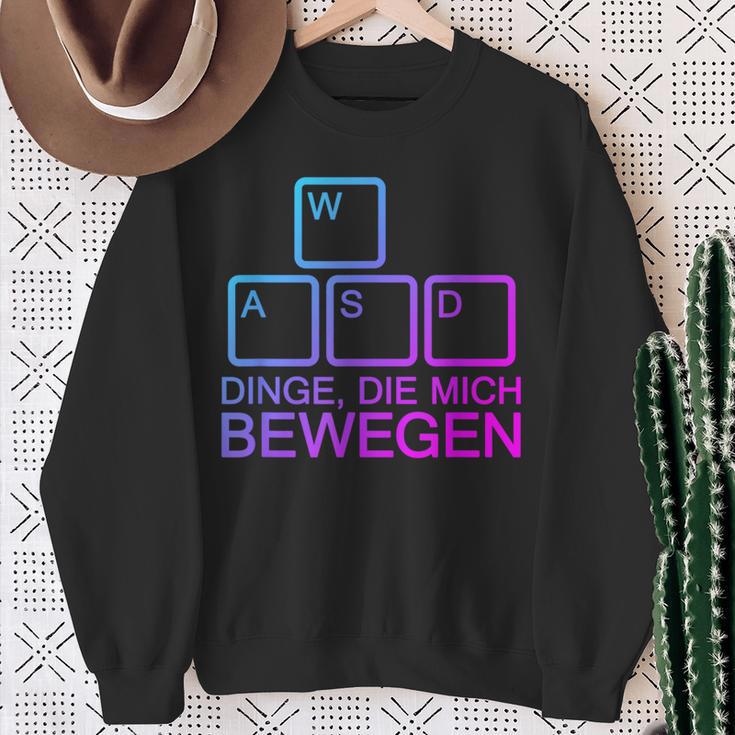 Dinge Die Mich Bewegen Wasd Pc Gamer Wasd Sweatshirt Geschenke für alte Frauen