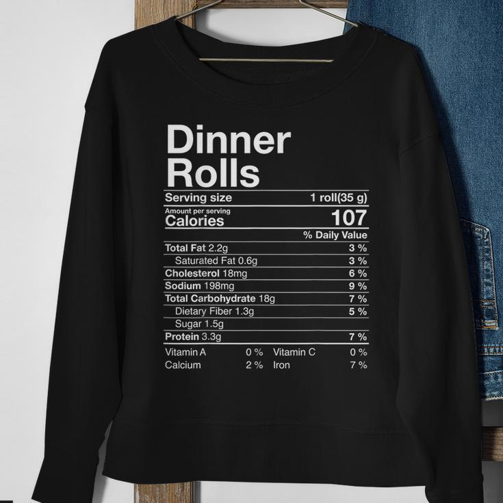 Dinner Rolls Nutrition Facts Thanksgiving Turkey Day Sweatshirt Gifts for Old Women