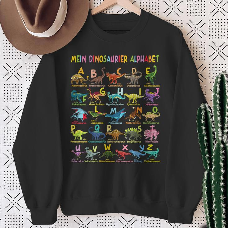 Dinosaur Alphabet Abc Dino Types T-Rex School Boys' Sweatshirt Geschenke für alte Frauen