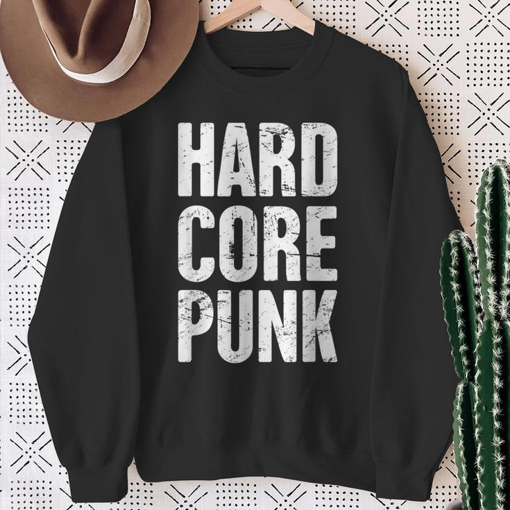 Distressed Punk Rock Band & Hardcore Punk Rock Sweatshirt Gifts for Old Women