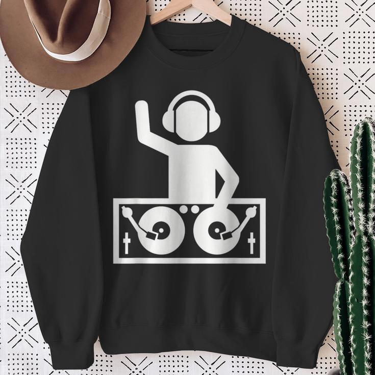 Dj With Turntables Sweatshirt Gifts for Old Women