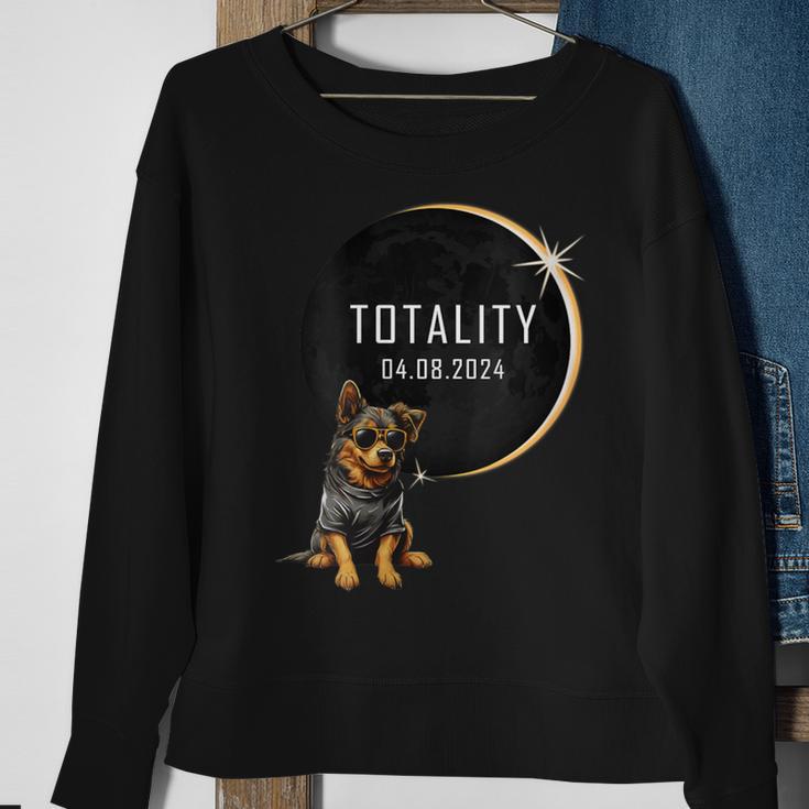 Dog Total Solar Eclipse 2024 Totality Dog Glasses Sweatshirt Gifts for Old Women