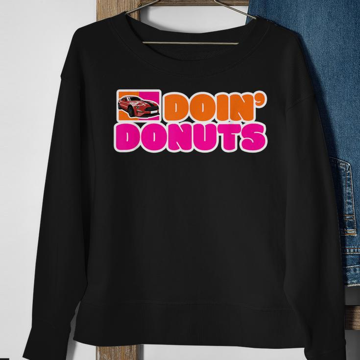 Doin' Donuts Car Lover Car Racing Turbo Drift Car Racer Sweatshirt Gifts for Old Women
