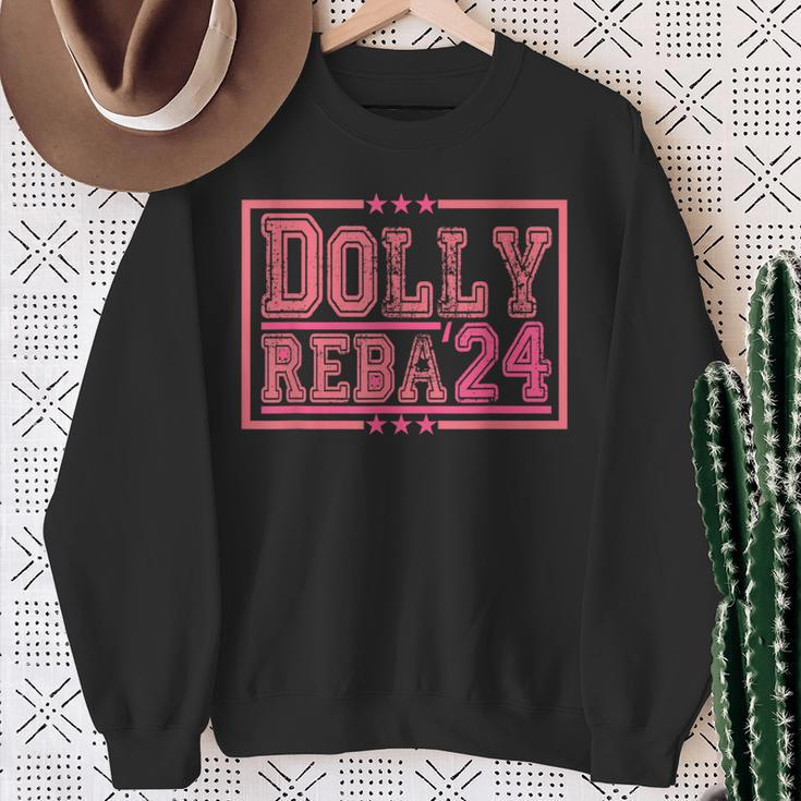 Dolly And Reba For President Pink Sweatshirt Gifts for Old Women