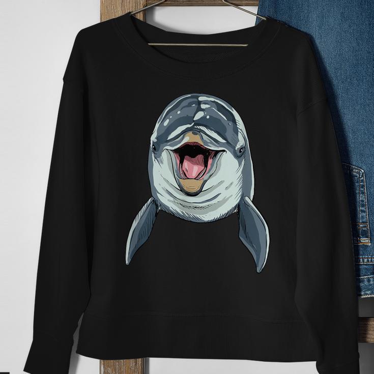 Dolphin Sea Animal Whale Marine Biology Dolphin Lover Sweatshirt Gifts for Old Women