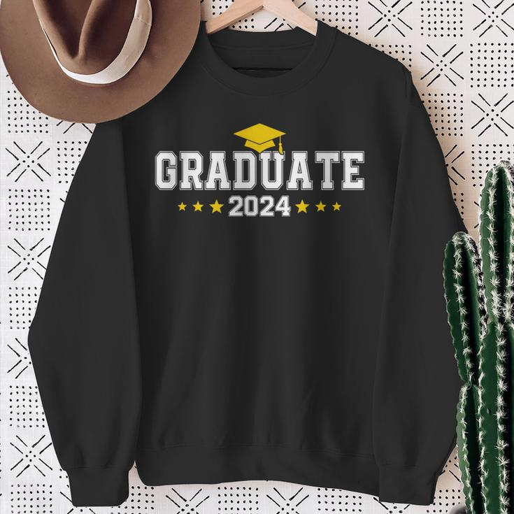 Done Class Of 2024 Graduated Senior 2024 College High School Sweatshirt Gifts for Old Women
