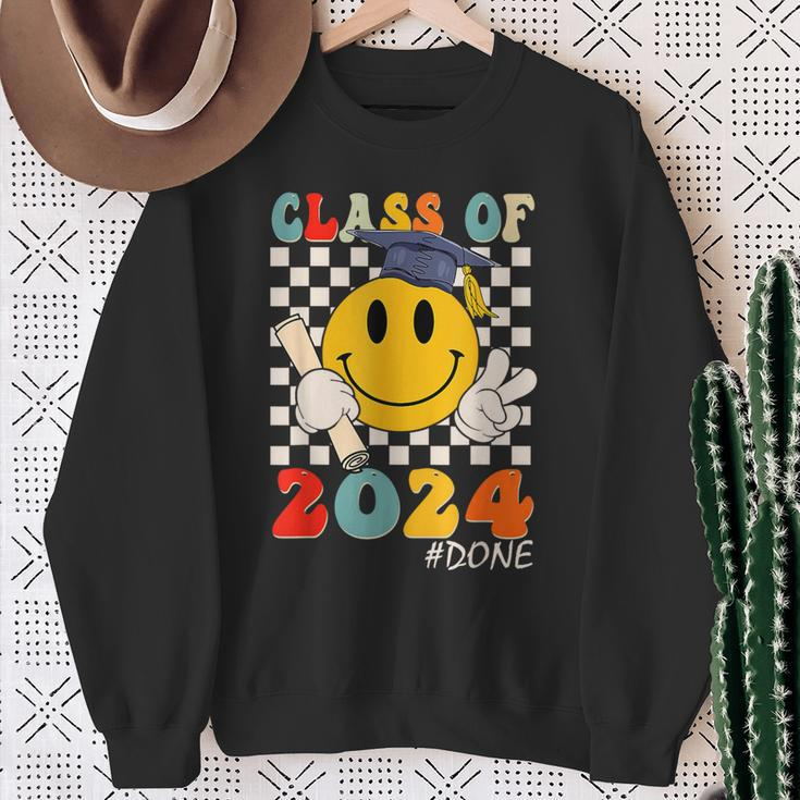 Done Class Of 2024 Graduation Graduate Senior High School Sweatshirt Gifts for Old Women