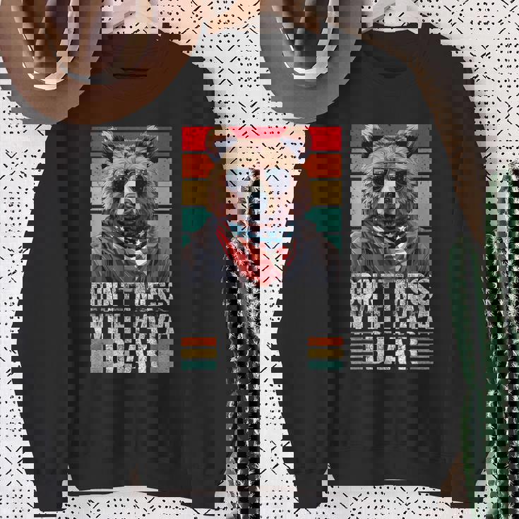 Don't Mess With Papa Bear Vintage Papa Bear Father's Day Sweatshirt Gifts for Old Women Don't Mess With Papa Bear Vintage Papa Bear Father's Day Sweatshirt Gifts for Old Women