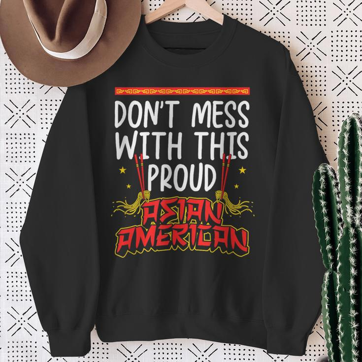 Don't Mess With This Proud Asian American Asian Pride Sweatshirt Gifts for Old Women