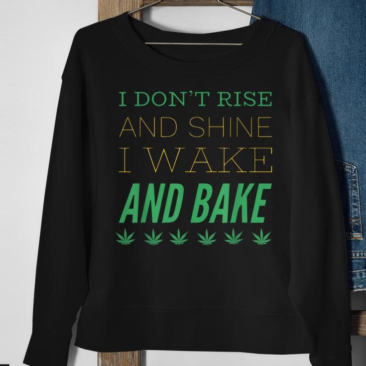 I Don’T Rise And Shine I Wake And Bake Sweatshirt Gifts for Old Women