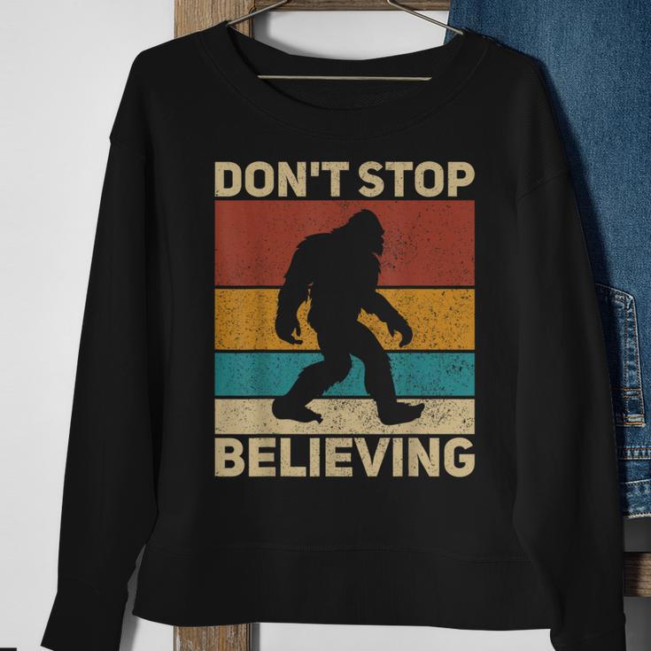 Don't Stop Believing Sasquatch Costume Big Foot Bigfoot Sweatshirt Gifts for Old Women