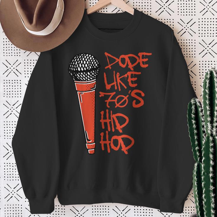 Dope Like 70'S Hip Hop Rap Music Party Love 70S Womens Sweatshirt Gifts for Old Women