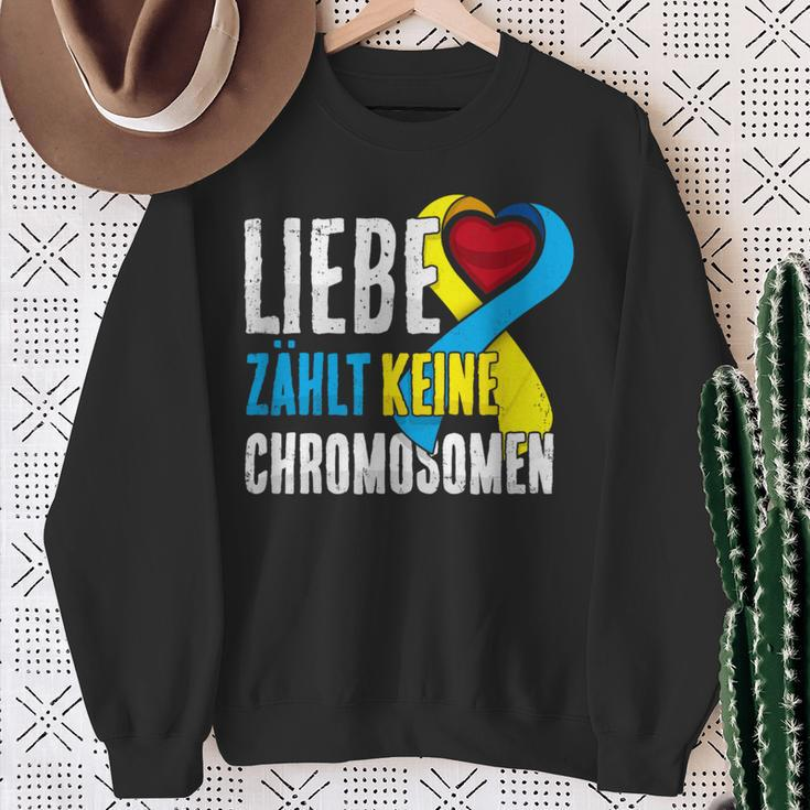 Down Syndrome Tag Liebe Zählt Keine Chromosomen Trisomie 21 Sweatshirt Geschenke für alte Frauen
