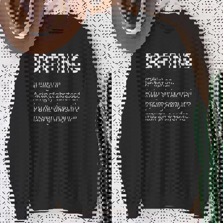 Drifting Car Drift Dictionary Style Boy Racer Sweatshirt Gifts for Old Women