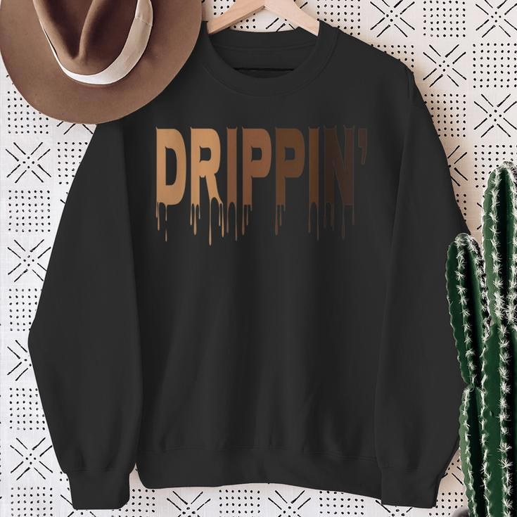 Drippin Melanin Black History Month 247365 African Pride Sweatshirt Gifts for Old Women