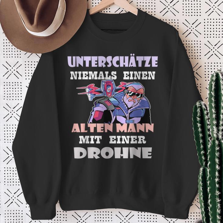 Drone Drone Pilot Grandpa Old Man Sweatshirt Geschenke für alte Frauen