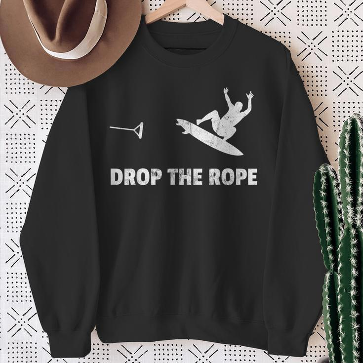 Drop The Rope Wakesurfing Wakesurf Vintage Wake Surf Sweatshirt Gifts for Old Women