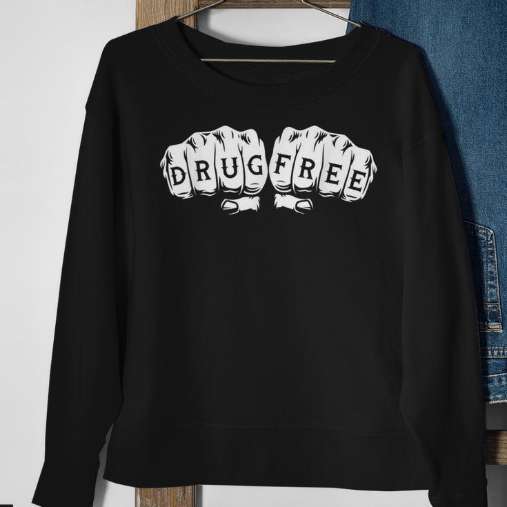 Drug Free Sober Sobriety Anniversary Aa Na Sweatshirt Gifts for Old Women