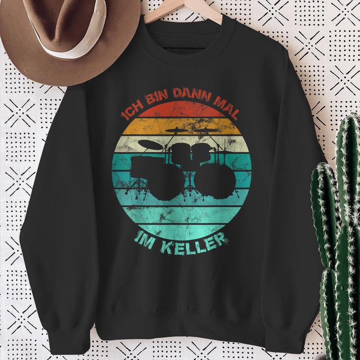 Drum Drum Drum Ich Bin Dann Mal Im Keller Vintage Sweatshirt Geschenke für alte Frauen