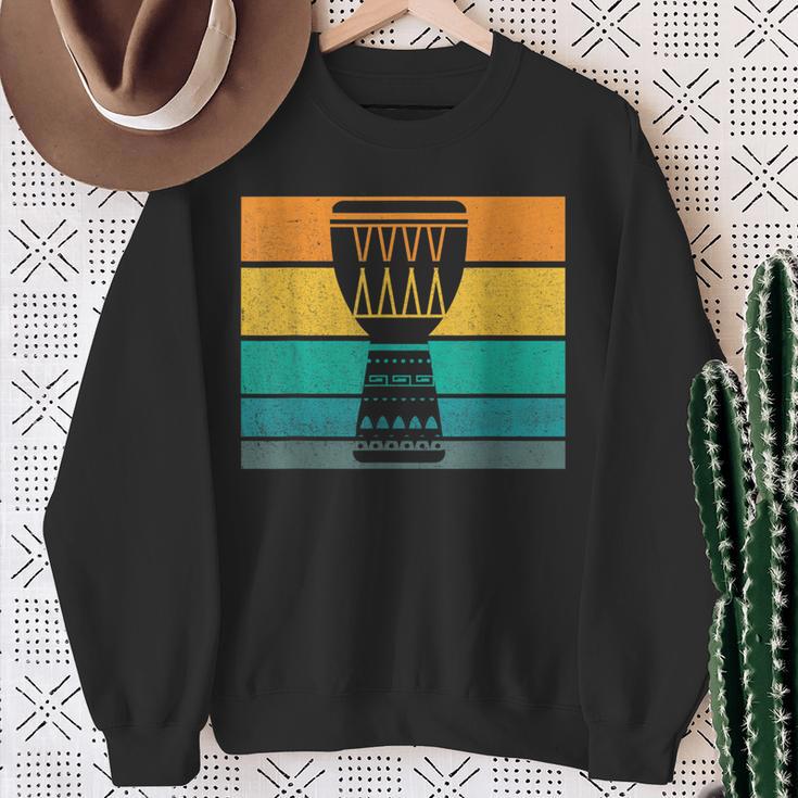 Drummer Retro African Drum Drumming Djembe Player Djembe Sweatshirt Gifts for Old Women