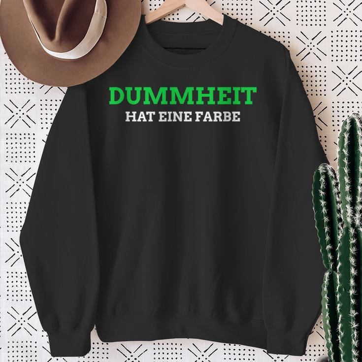 Dummheit Hat Eine Colour Kobold Baerbock Die Grünen Green Sweatshirt Geschenke für alte Frauen