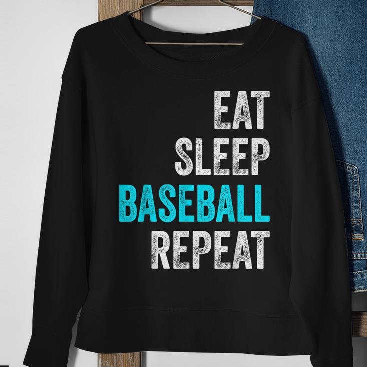 Eat Sleep Baseball Repeat Baselball Baseball Player Sweatshirt Gifts for Old Women