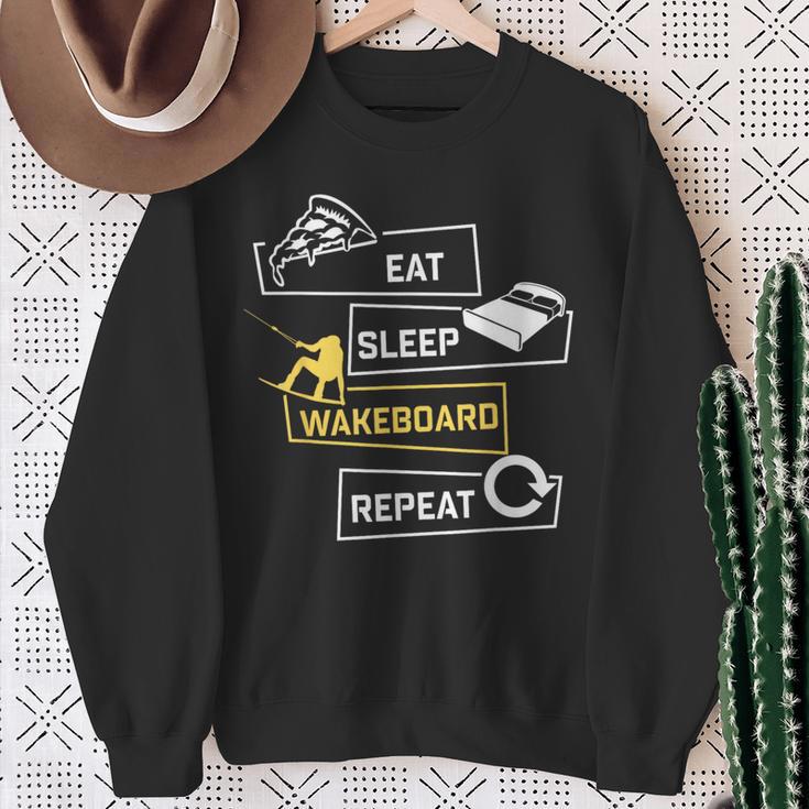 Eat Sleep Wakeboarding Wakeboard Wakeboarder Board Sweatshirt Geschenke für alte Frauen