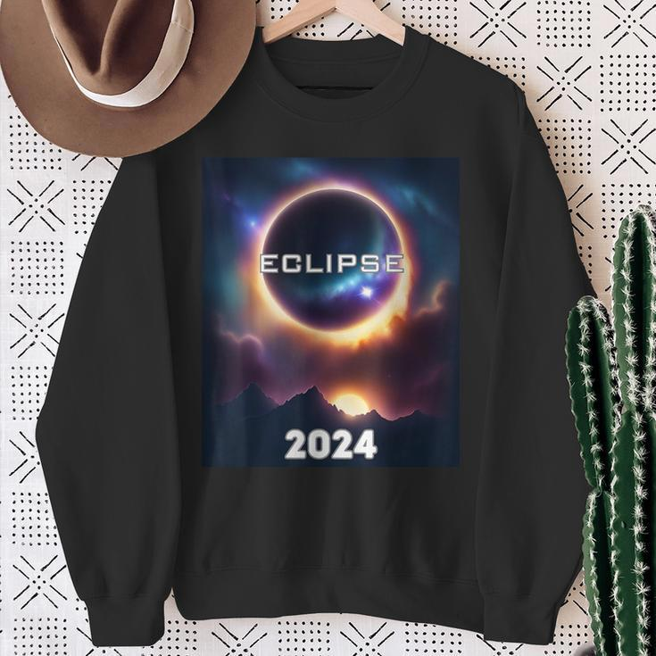 Eclipse 2024 Total Solar Astronomer Sweatshirt Gifts for Old Women