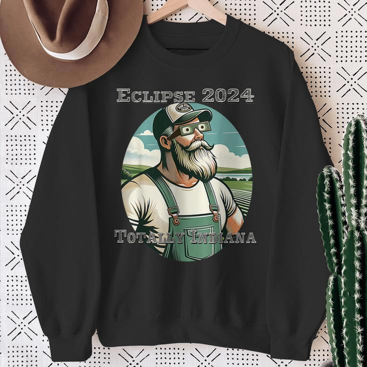 Eclipse 2024 Totally Indiana Sweatshirt Gifts for Old Women
