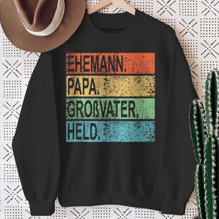 Ehemann Papa Großvater Heldaterintage Geschenkatertag Sweatshirt Geschenke für alte Frauen