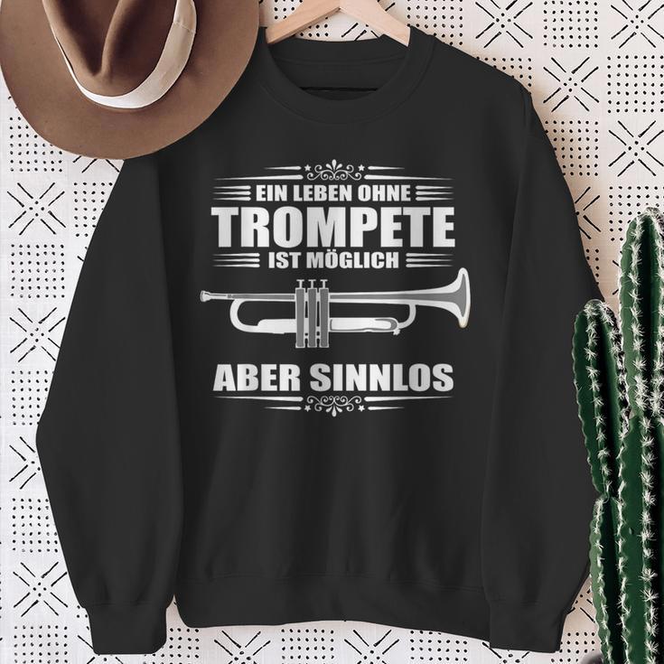 Ein Leben Ohne Trumpete Ist Möglich Aber Sinnlos Trumpeter Sweatshirt Geschenke für alte Frauen