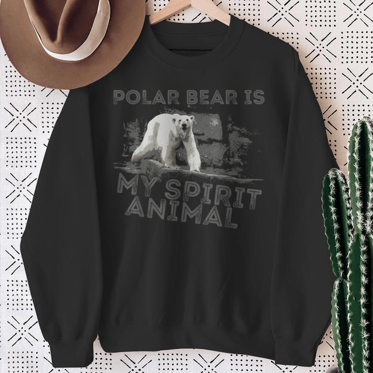 Eisbär Ist Mein Geistiges Tier Sweatshirt Geschenke für alte Frauen