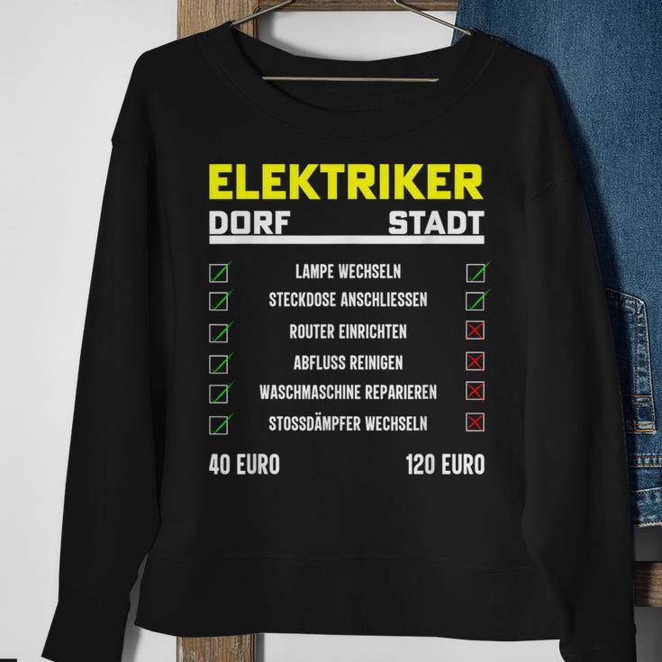 Elektrotechnik Elektroniker Handwerker Elektriker Black Sweatshirt Geschenke für alte Frauen