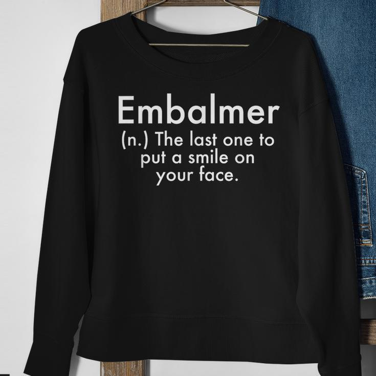 Embalmer Definition Mortuary Science Student Mortician Sweatshirt Gifts for Old Women