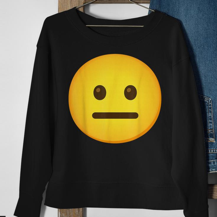 Emoticon Neutral Face With Straight Mouth Sweatshirt Gifts for Old Women