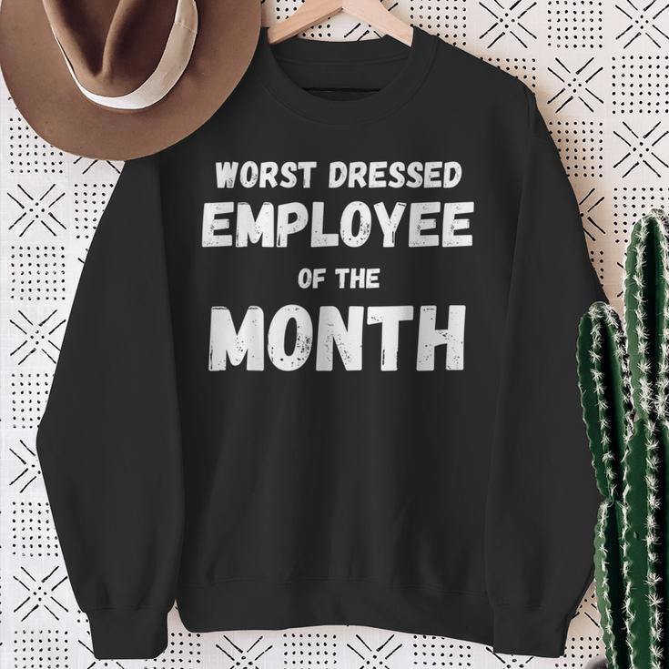 Employee Of The Month Vintage Worst Dressed Sweatshirt Gifts for Old Women