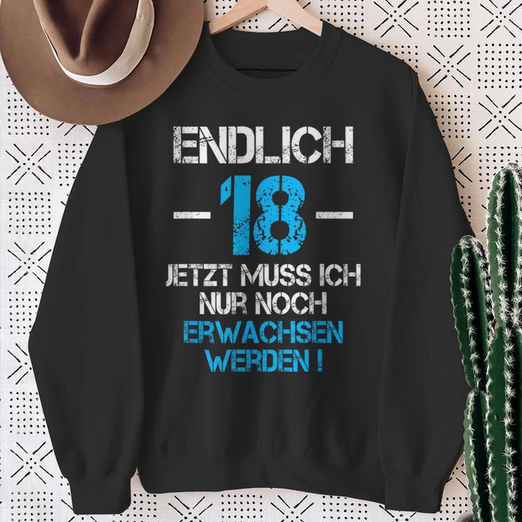 With 'Endlich 18 Jetzt Muss Nur Noch Erwachsen Werden Sweatshirt Geschenke für alte Frauen