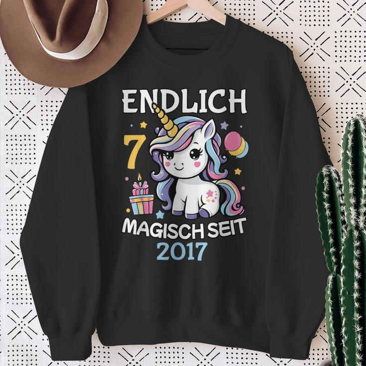 Endlich 7 Magisch Seit 2017 Sweatshirt Geschenke für alte Frauen