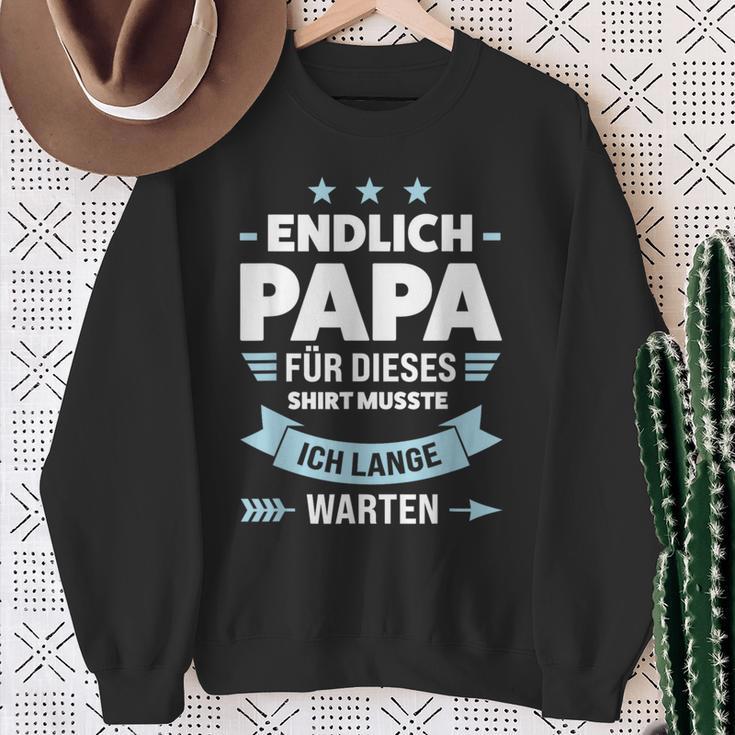 Endlich Papa Familie S Sweatshirt Geschenke für alte Frauen