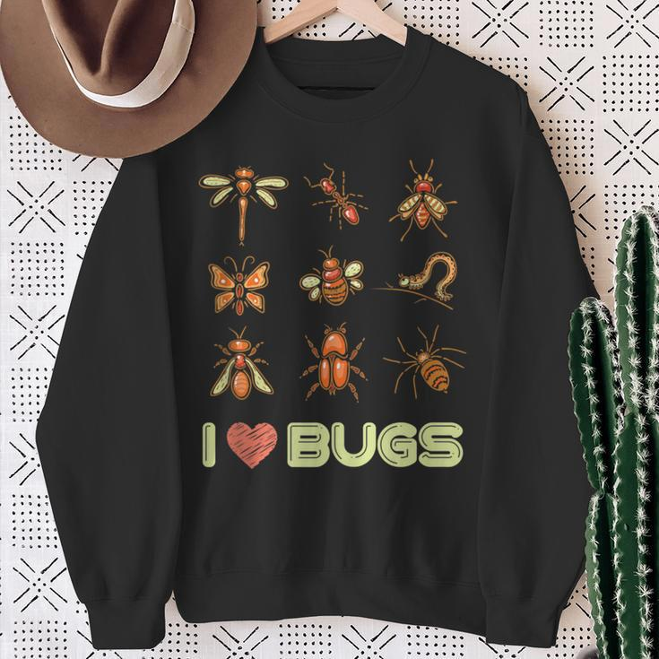 Entomologist Entomology Insects I Love Bugs Sweatshirt Gifts for Old Women