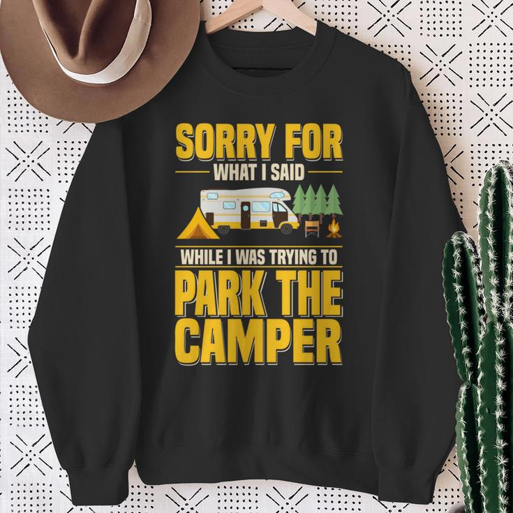 Entschuldigung Für Das Was Ich Gesagt Habe Lustiger Campingfahrer Parkplatz Wohnmobil Sweatshirt Geschenke für alte Frauen