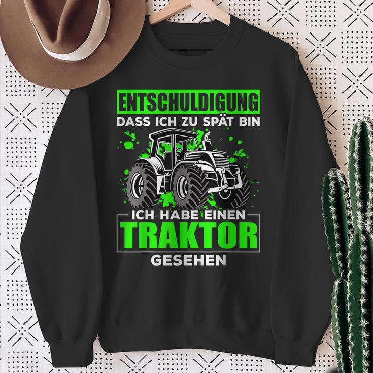 Entschuldigung Zu Spät Ich Habe Einen Traktor Gesehen Sweatshirt Geschenke für alte Frauen