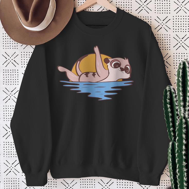 Erdmännchen Schwimmen Wildlife Hobbyschwimmer Sweatshirt Geschenke für alte Frauen